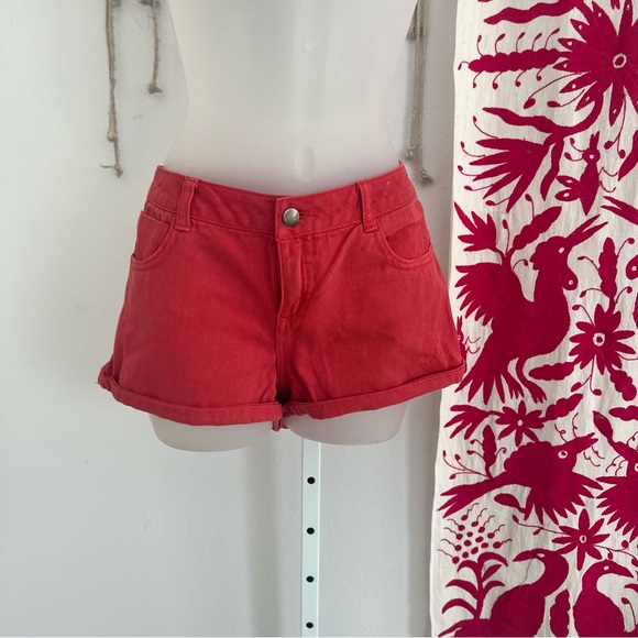 RED DENIM SHORT SZ 28 - Picture 7 of 9